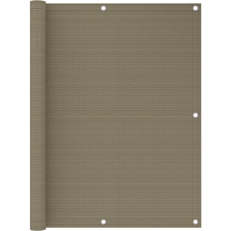 

vidaXL Toldo para balcón HDPE gris taupe 120x300 cm - Gris Topo