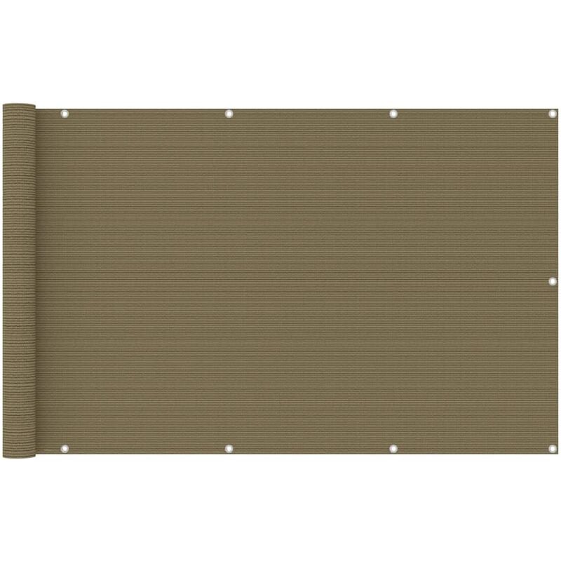 

vidaXL Toldo para balcón HDPE gris taupe 120x400 cm - Gris Topo