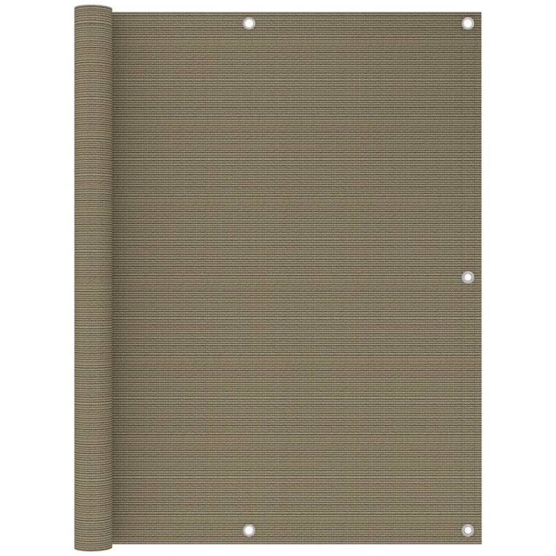 

vidaXL Toldo para balcón HDPE gris taupe 120x600 cm - Gris Topo