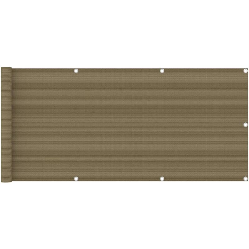 

vidaXL Toldo para balcón HDPE gris taupe 75x400 cm - Gris Topo