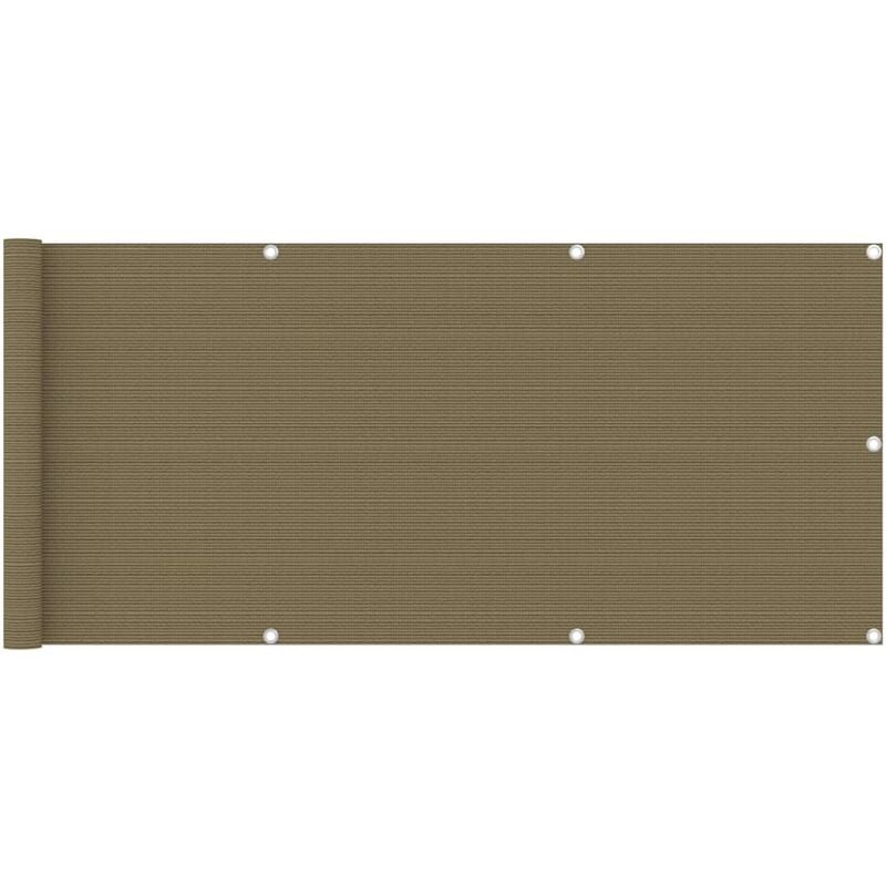 

vidaXL Toldo para balcón HDPE gris taupe 75x600 cm - Gris Topo