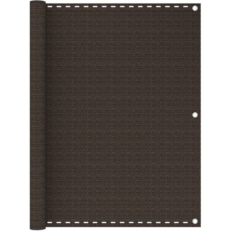 

vidaXL Toldo para balcón HDPE marrón 120x400 cm - Marrón