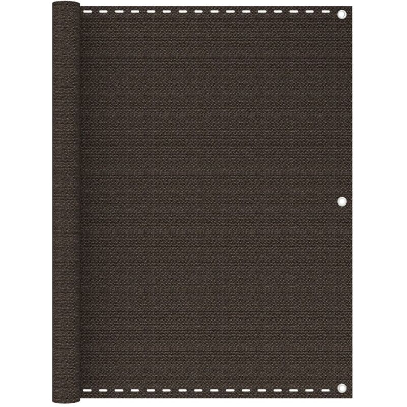

vidaXL Toldo para balcón HDPE marrón 120x500 cm - Marrón