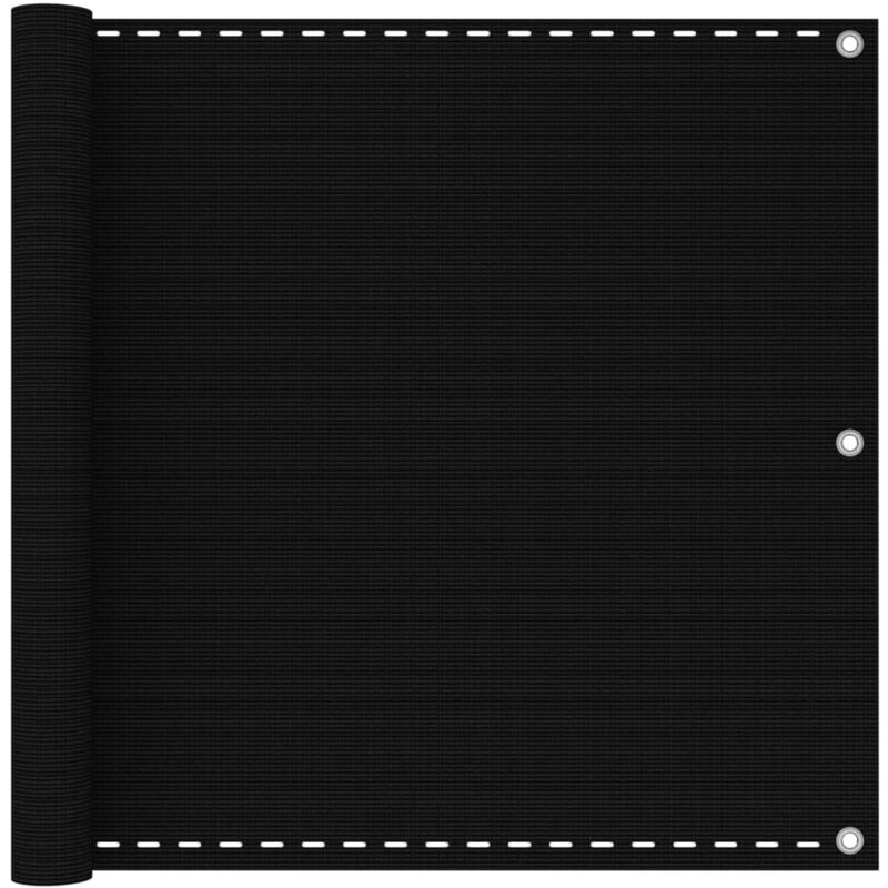 

vidaXL Toldo para balcón HDPE negro 90x400 cm - Negro