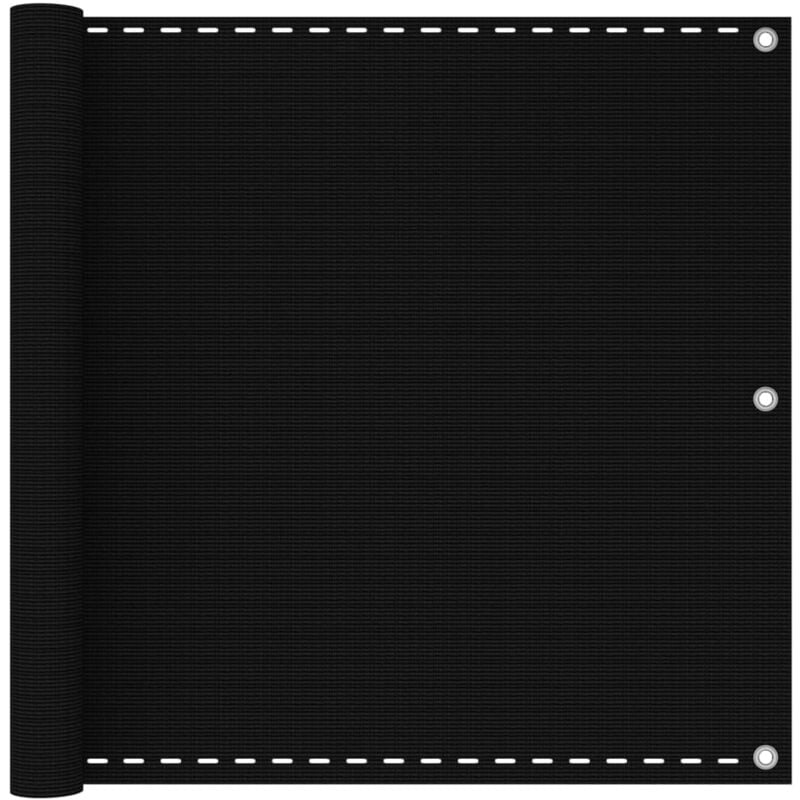 

Toldo para balcón HDPE negro 90x600 cm - Negro - Vidaxl