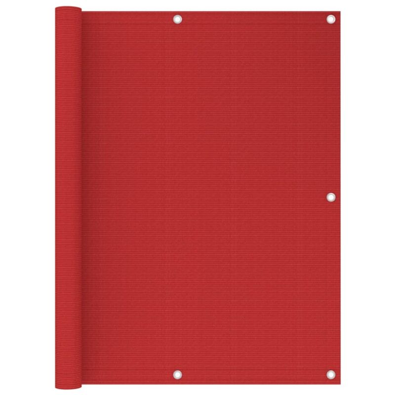 

vidaXL Toldo para balcón HDPE rojo 120x500 cm - Rojo