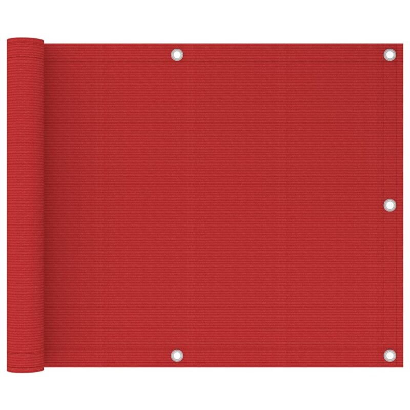 

vidaXL Toldo para balcón HDPE rojo 75x300 cm - Rojo