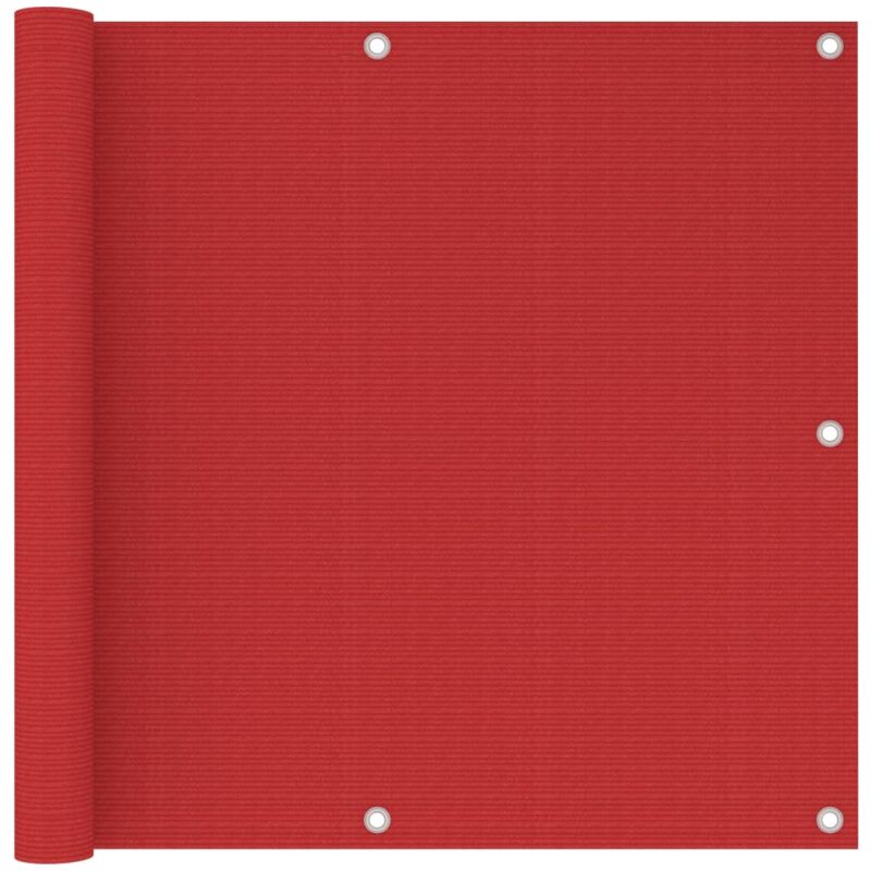 

vidaXL Toldo para balcón HDPE rojo 90x500 cm - Rojo