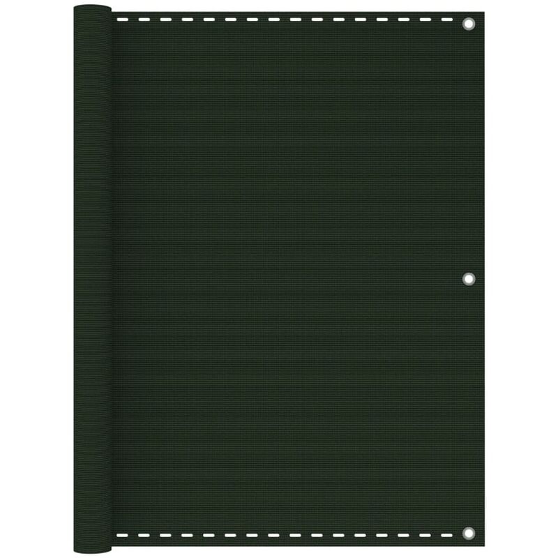 

vidaXL Toldo para balcón HDPE verde oscuro 120x400 cm - Verde