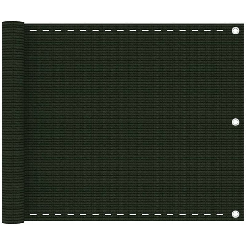 

vidaXL Toldo para balcón HDPE verde oscuro 75x500 cm - Verde