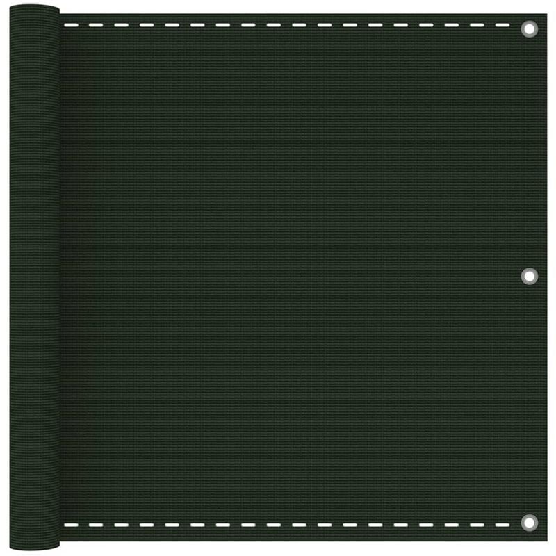 

vidaXL Toldo para balcón HDPE verde oscuro 90x400 cm - Verde