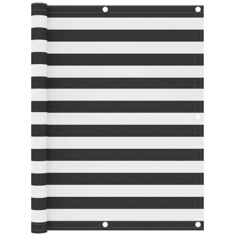 

vidaXL Toldo para balcón tela oxford gris antracita y blanco 120x500cm - Multicolor