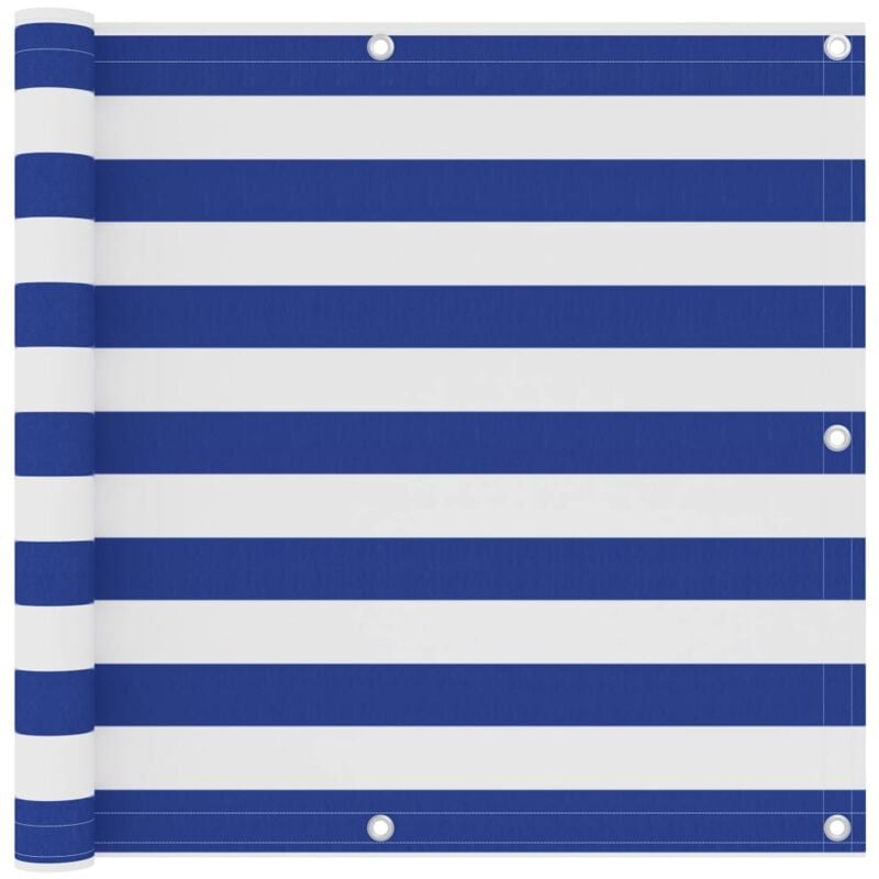 

Toldo para balcón tela oxford blanco y azul 90x500 cm - Multicolor - Vidaxl