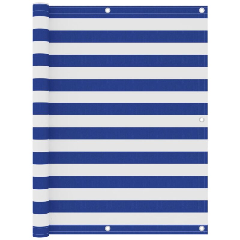 

vidaXL Toldo para balcón tela oxford blanco y azul 120x500 cm - Multicolor