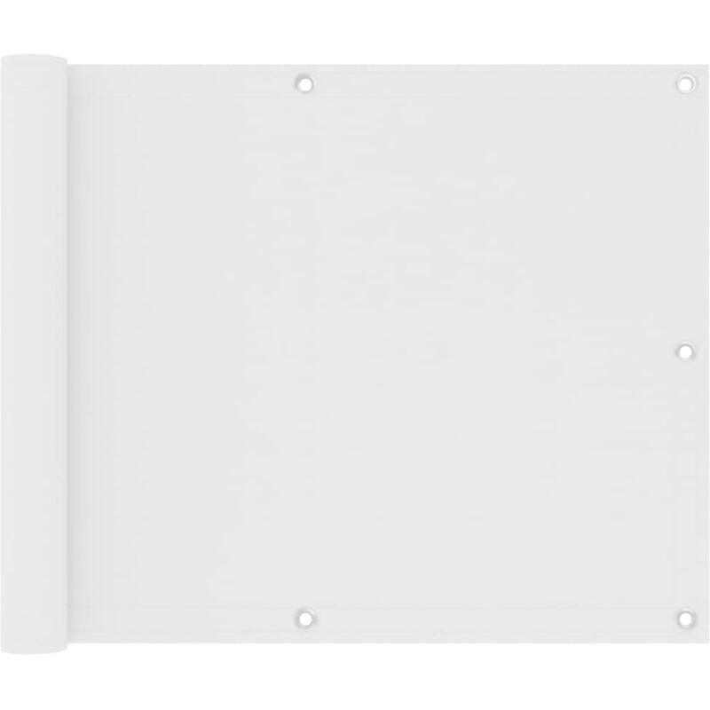 

vidaXL Toldo para balcón tela oxford blanco 75x400 cm - Blanco