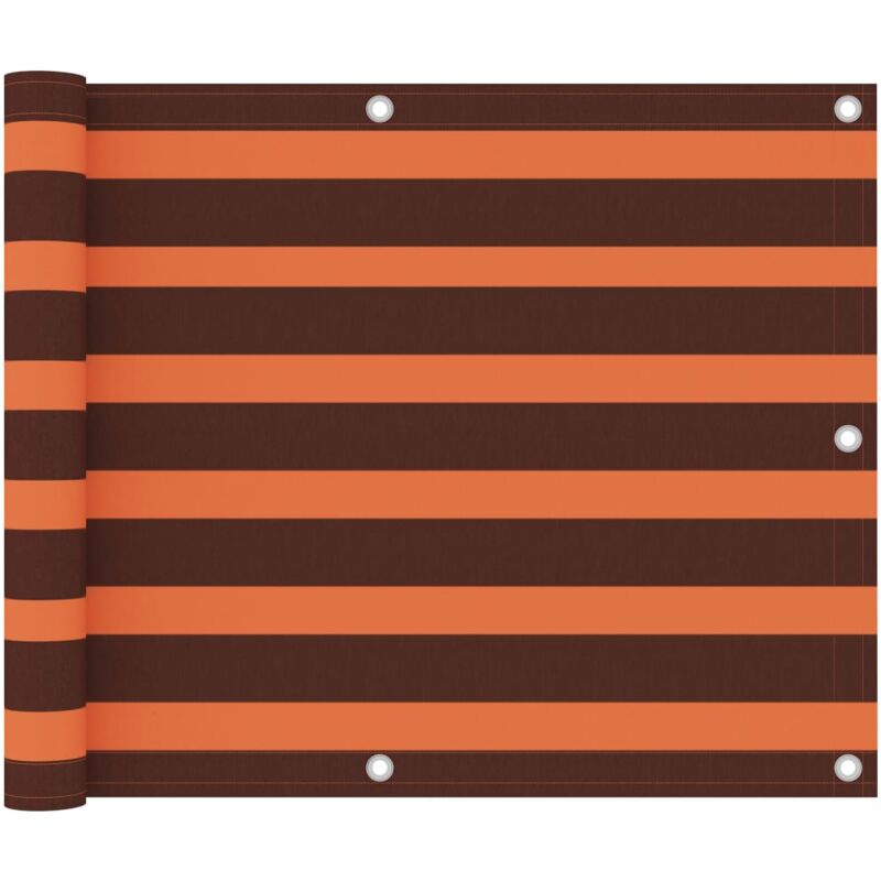 

vidaXL Toldo para balcón tela oxford naranja y marrón 75x500 cm - Multicolor