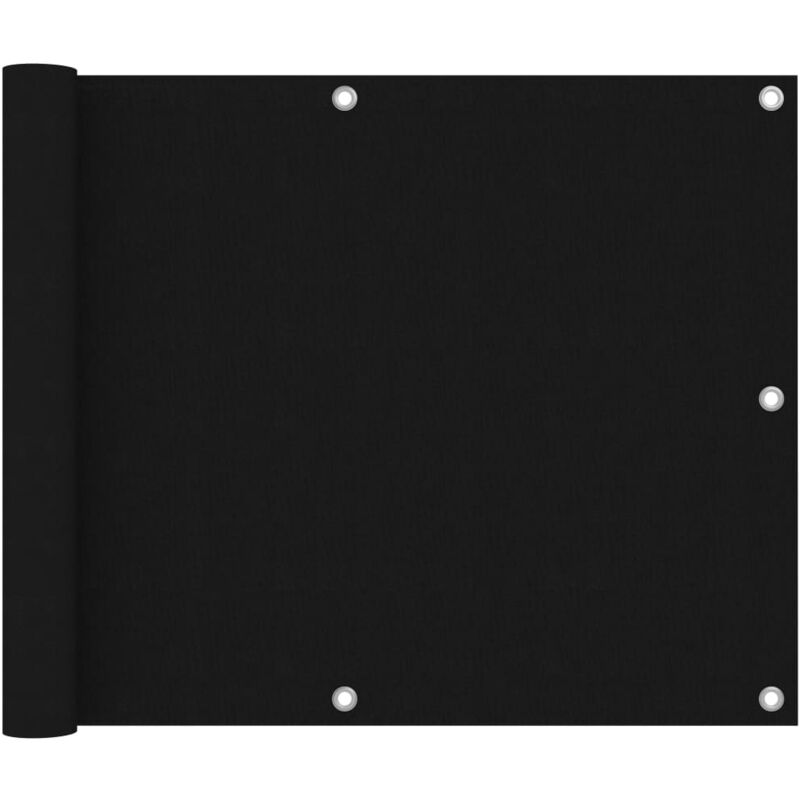 

vidaXL Toldo para balcón de tela oxford negro 75x300 cm - Negro