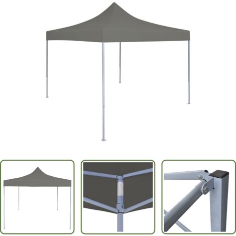 vidaXL Toldo para eventos -  Carpa pleglable Pop-Up gris antracita 3x3 m