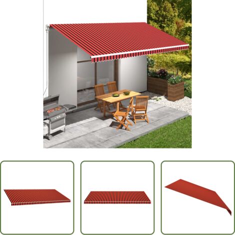 vidaXL Toldo para jardín -  Toldo de lona naranja y marrón 6x3 m