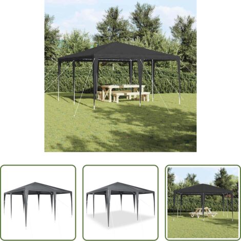 vidaXL Toldo para terraza -  Carpa de Fiesta Antracita 400 x 400 x 266 cm