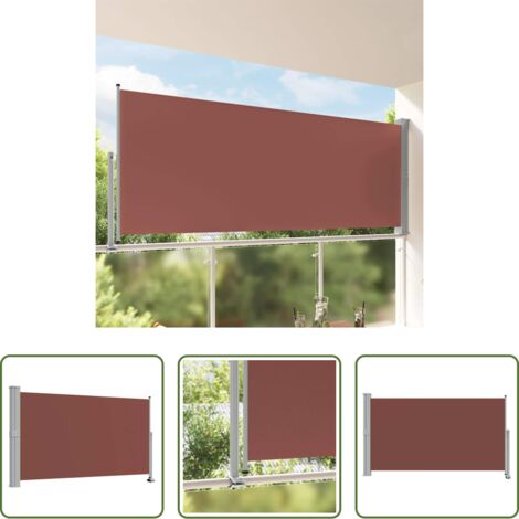 vidaXL Toldo para terraza -  Toldo lateral retráctil para patio marrón 140x300 cm