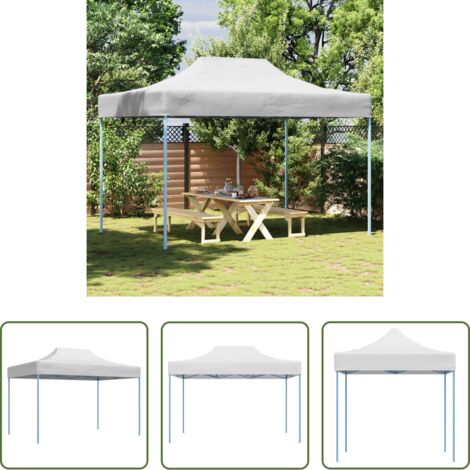 vidaXL Toldo plegable -  Carpa plegable profesional acero blanco 280x410x315 cm