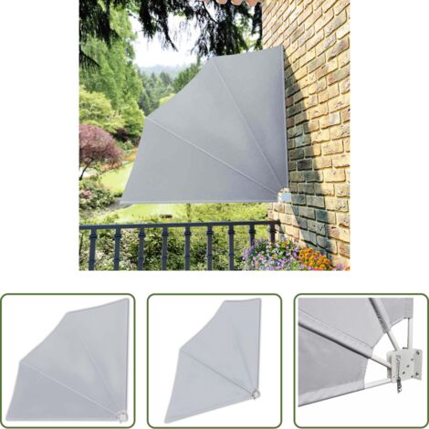 vidaXL Toldo plegable -  Toldo lateral plegable de balcón gris 140x140 cm