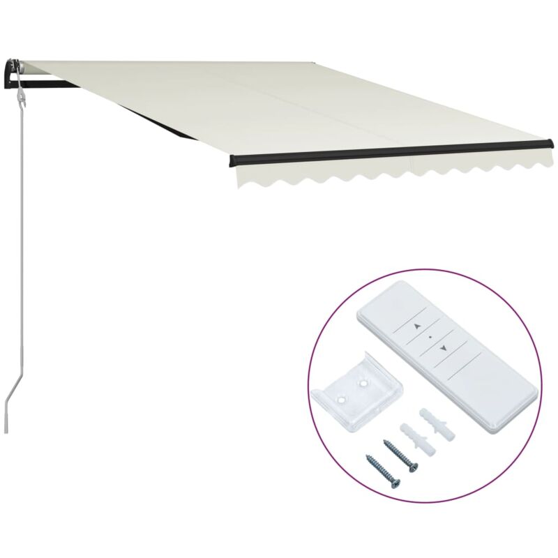 

Toldo retráctil automático crema 300x250 cm - Crema - Vidaxl