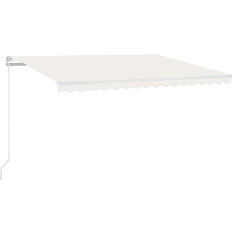 

Toldo retráctil manual con LED crema 450x300 cm - Crema - Vidaxl