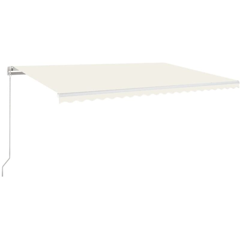 

Toldo retráctil manual con LED crema 500x350 cm - Crema - Vidaxl