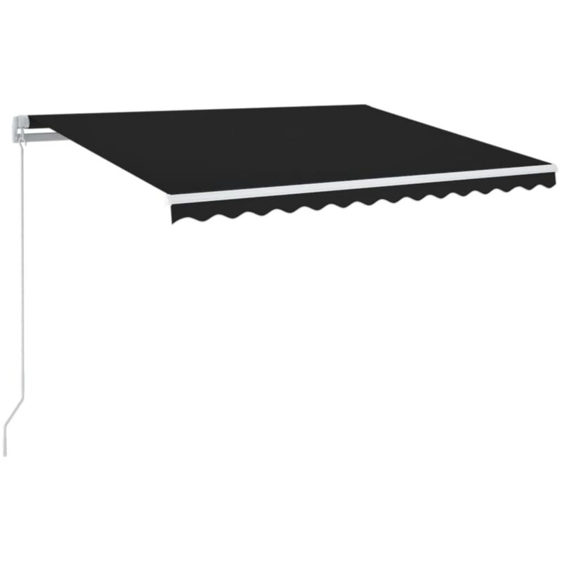

Toldo retráctil manual con LED gris antracita 350x250 cm - Antracita - Vidaxl