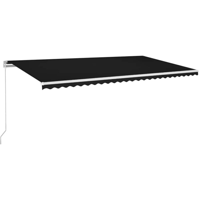 

vidaXL Toldo retráctil manual con LED gris antracita 600x300 cm - Antracita