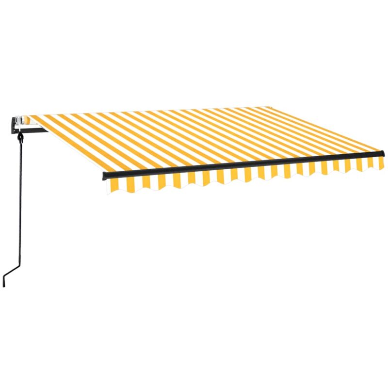 

Toldo retráctil automático amarillo y blanco 350x250 cm - Amarillo - Vidaxl