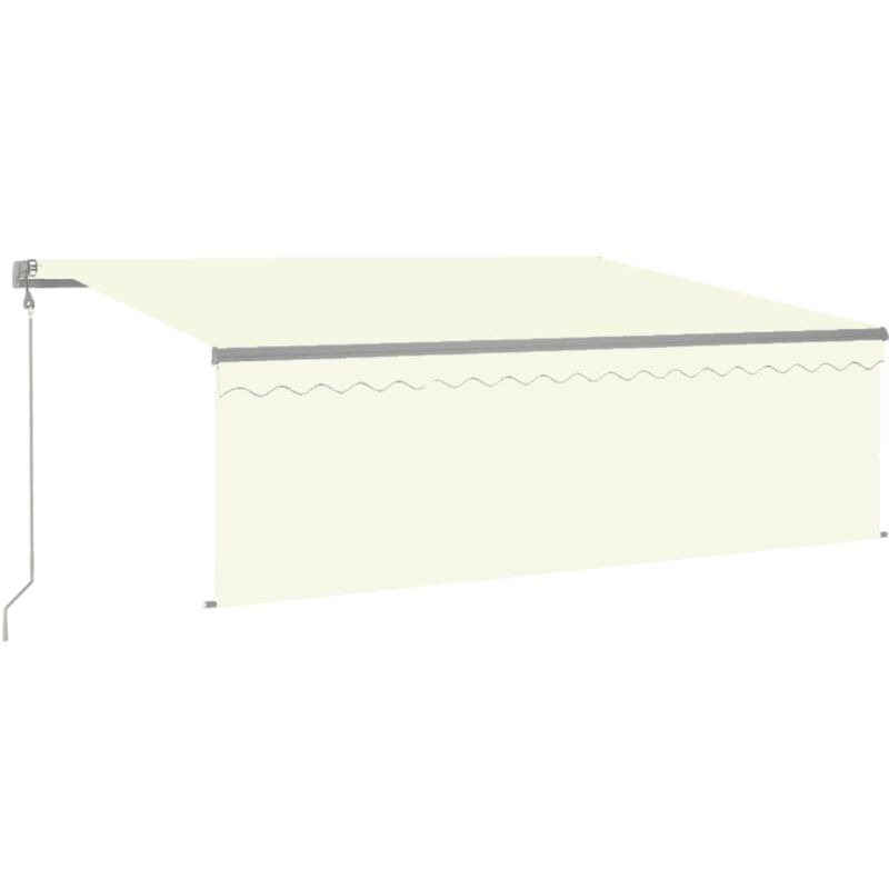 

vidaXL Toldo retráctil automático con persiana 4,5x3 m color crema - Crema