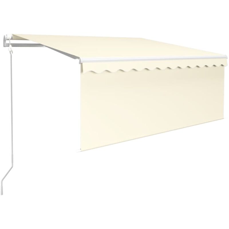 

Toldo retráctil automático con persiana crema 3,5x2,5m - Crema - Vidaxl