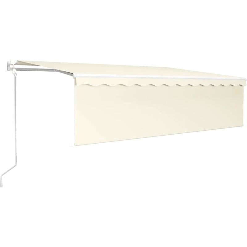 

Toldo retráctil automático con persiana crema 5x3 cm - Crema - Vidaxl