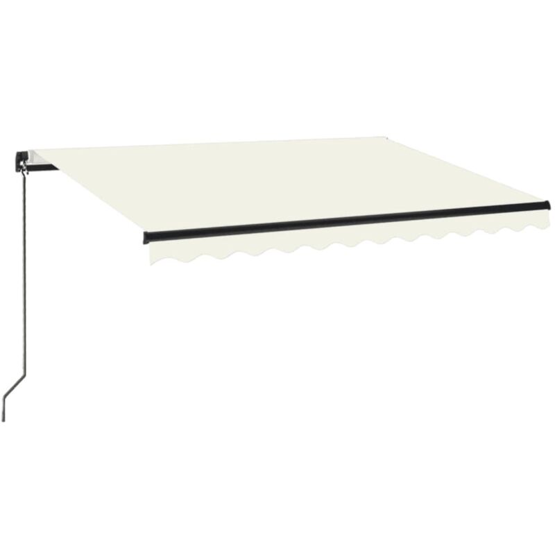 

Toldo retráctil manual color crema 350x250 cm - Crema - Vidaxl