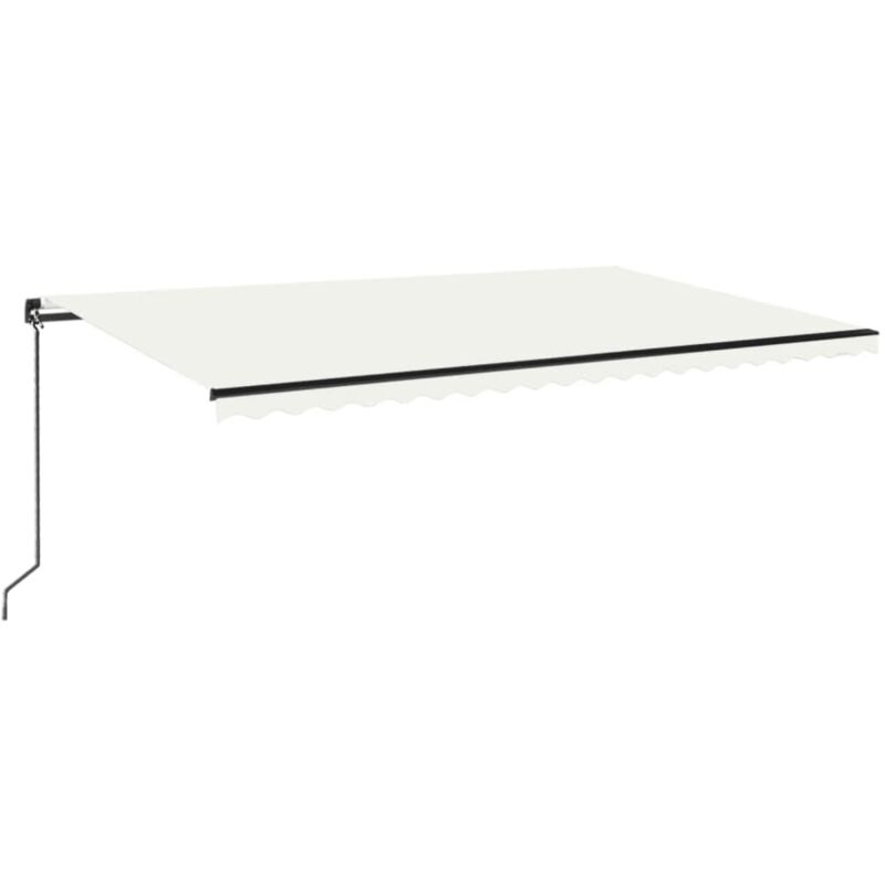 

Toldo retráctil manual color crema 500x350 cm - Crema - Vidaxl
