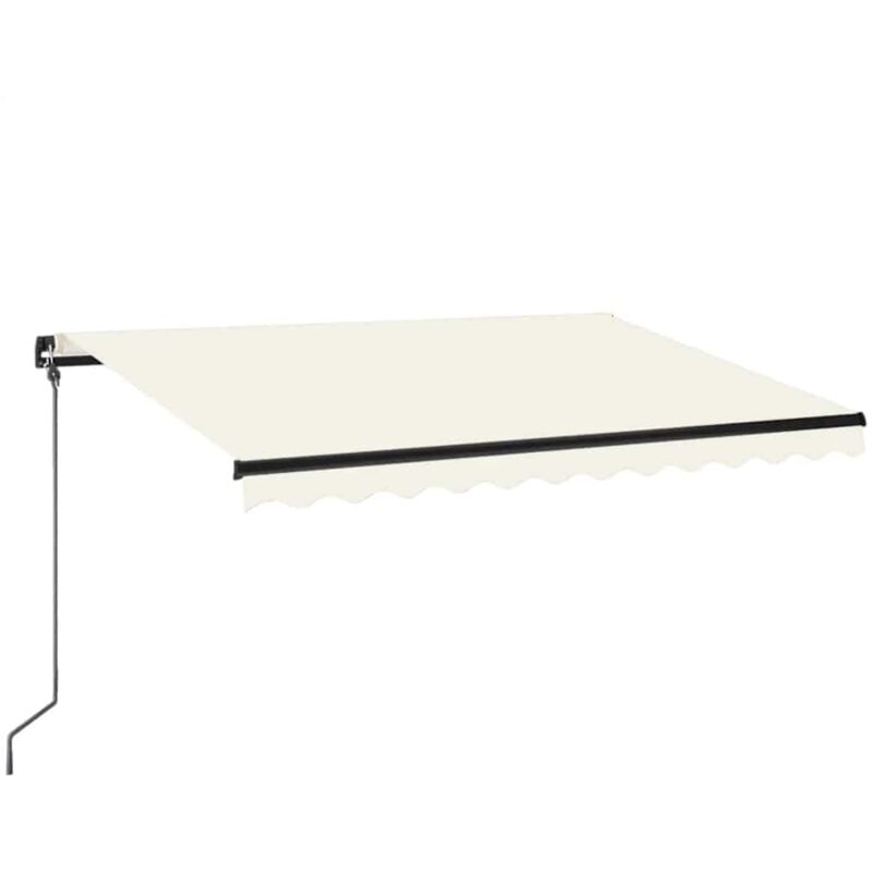 

Toldo retráctil manual con LED color crema 350x250 cm - Crema - Vidaxl