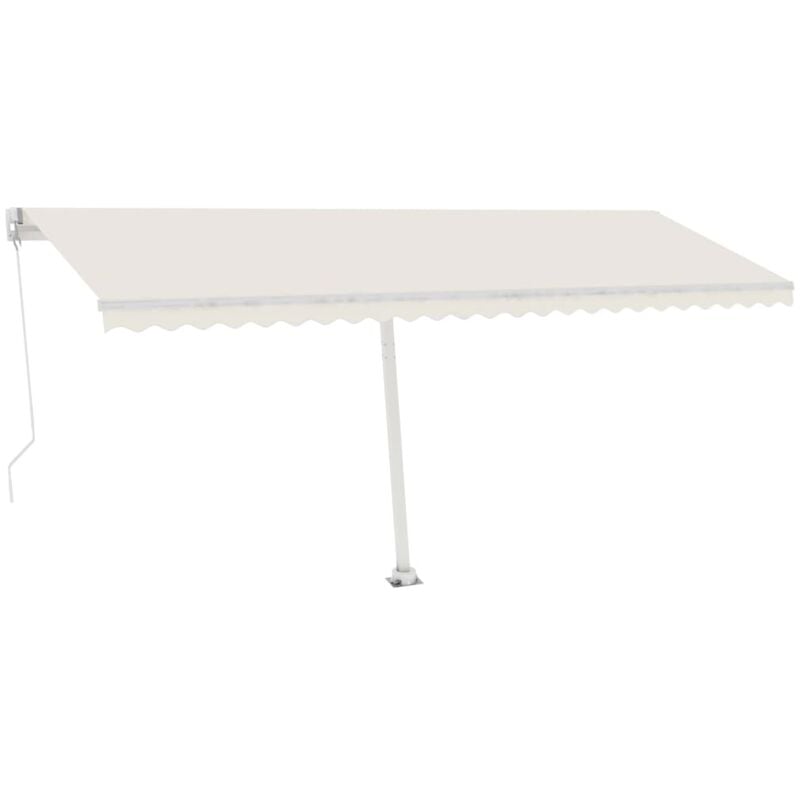 

Toldo retráctil manual con LED crema 500x350 cm - Crema - Vidaxl