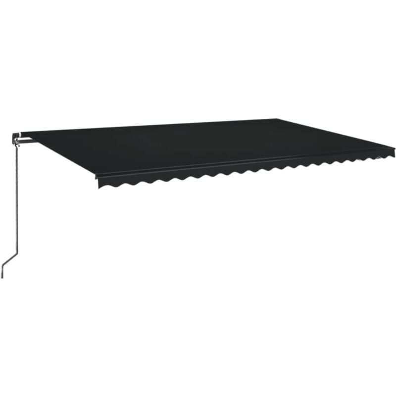 

Toldo retráctil manual gris antracita 500x350 cm - Antracita - Vidaxl