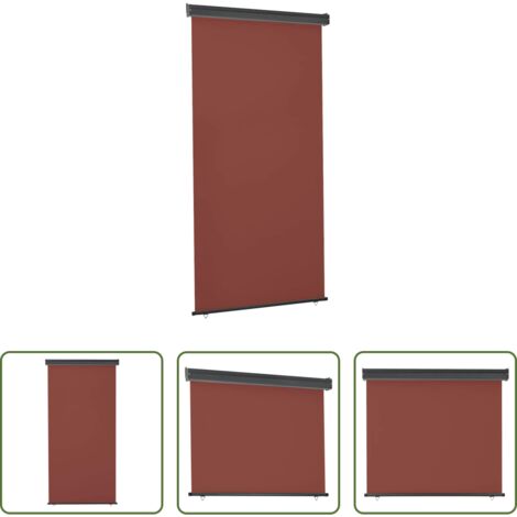 vidaXL Toldo vertical -  Toldo lateral de balcón marrón 125x250 cm