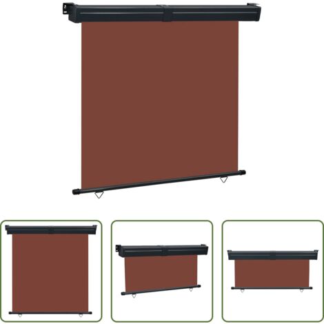 vidaXL Toldo vertical -  Toldo lateral de balcón marrón 165x250 cm