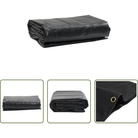 vidaXL Toldos de camping -  Lona negra 1,5x2 m 650 g/m²