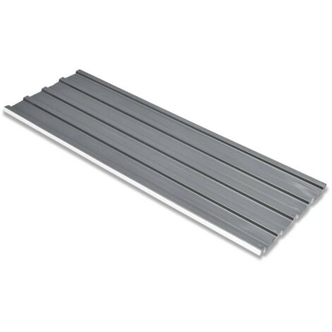 Vidaxl – Tôle en acier galvanisé 12 pièces 129x45cm – Épaisseur 0,25mm – Résistante aux intempéries – Facile à poser pour abris et garages - vidaXL350334