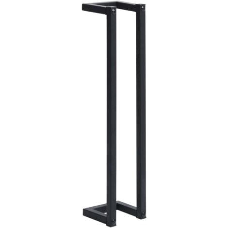 main image of "vidaXL Towel Rack Black 12.5x12.5x60 cm Iron - Black"