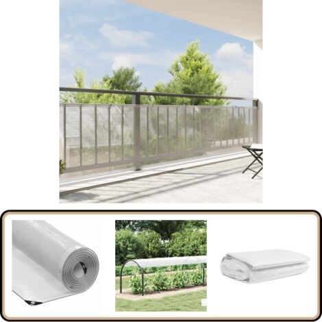 vidaXL Transparente Plane mit Ösen 1x12 m Polyethylen