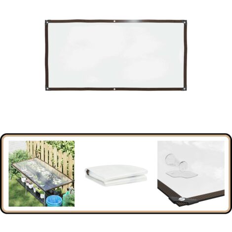 vidaXL Transparente Plane mit Ösen 1x2 m Polyethylen