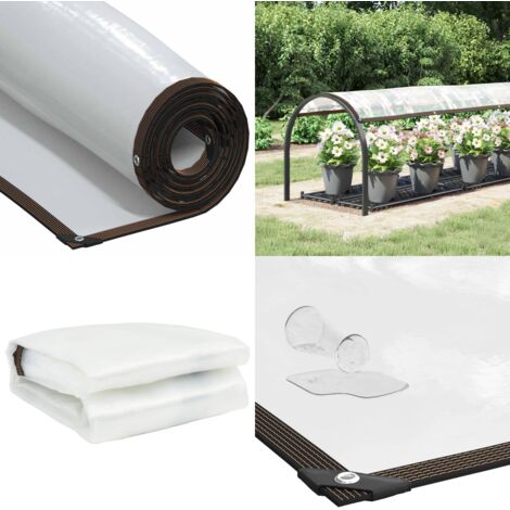 vidaXL Transparente Plane mit Ösen 1x4 m Polyethylen
