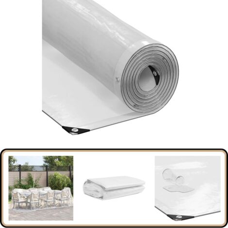 vidaXL Transparente Plane mit Ösen 2x4 m Polyethylen